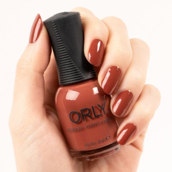 Red Fall Nails - Red Brick Creme in long-lasting ORLY nail polish