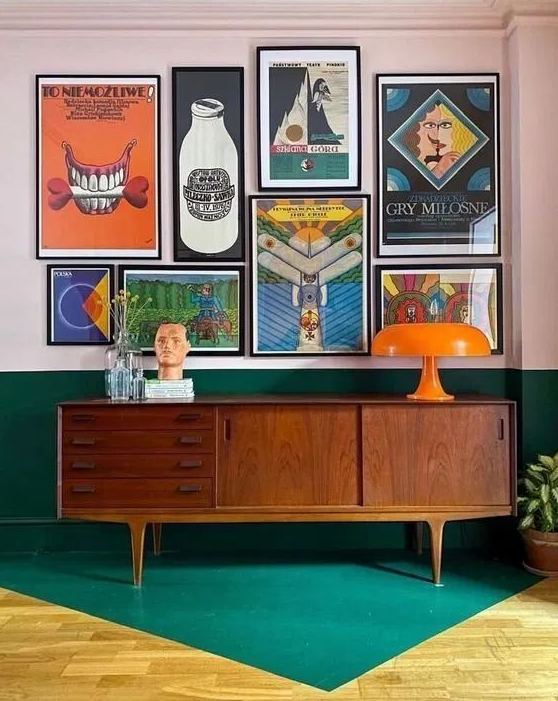 70s Living Room   How To Put Up A Creative Gallery Wall For Your