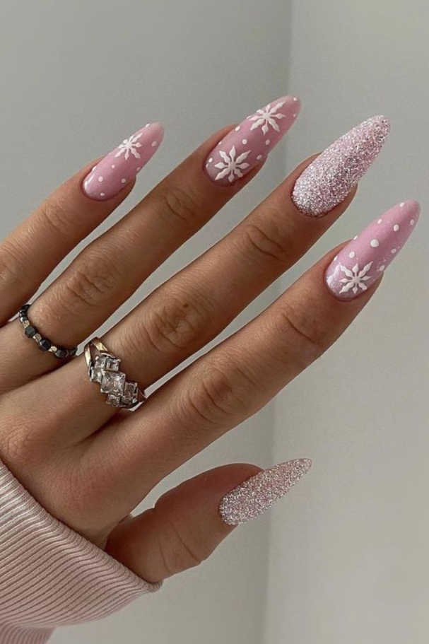 Almond Winter Nails   Dive Into A Winter Wonderland Of Nail Creativity