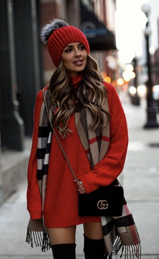 Cold Weather Outfits   Beautiful Christmas Outfit Ideas For