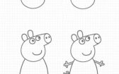 Drawing Step By Step   Wie Peppa Pig Etappenweise Zu Zeichnen