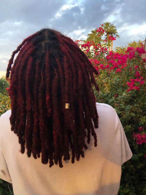 Dyed Locs Ideas   Loc Journey Medium Size Locs Locs Dyed Red Natural Hair