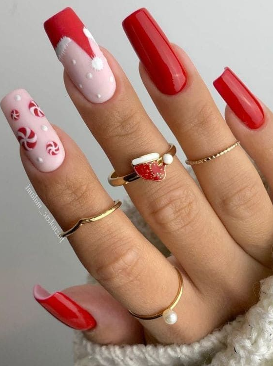 Holiday Nail Ideas   Playful Candy Cane Nails For A Festive Look