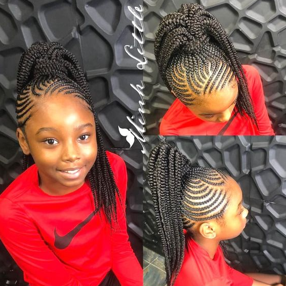 Kids Cornrow Hairstyles Natural Hair   Pretty Natural Hairstyles For Nine Years Old Girls That Encourages Self Love