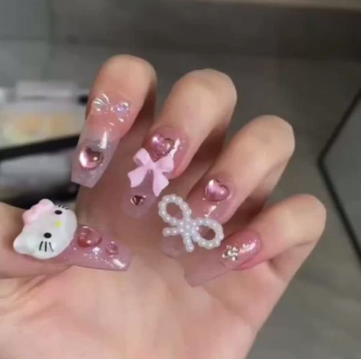 Nail Shapes For Chubby Fingers   Blush Nails Kawaii Nails Valentines Nails Cute Nails