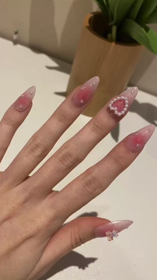 Nail Shapes For Chubby Fingers   Blush Nails Kawaii Nails Valentines Nails