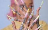 Nail Tech Photoshoot Ideas   Stylish Nails Designs Bling Stiletto Nails