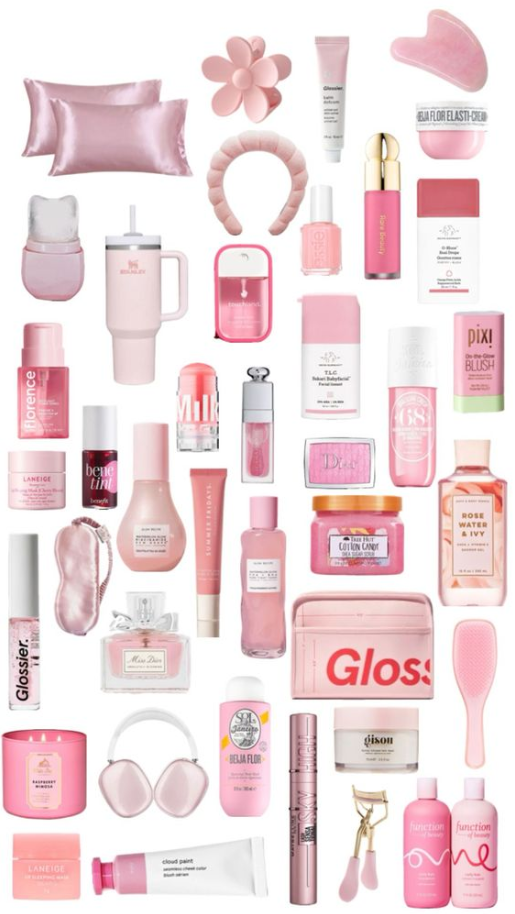 Purse Must Haves   Pink Aesthetics Lotions Perfumes Lipglosses