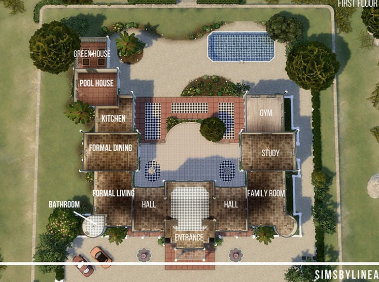 Sunflower Mansion Floor Plan