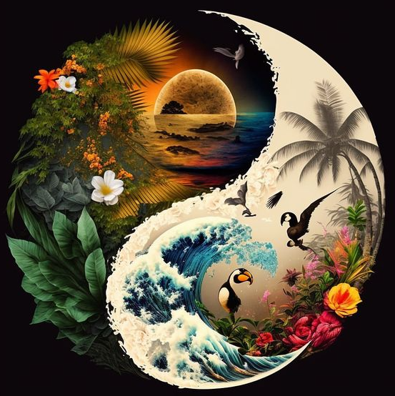 Visionary Art   Tropical Yin And Yang For High Res