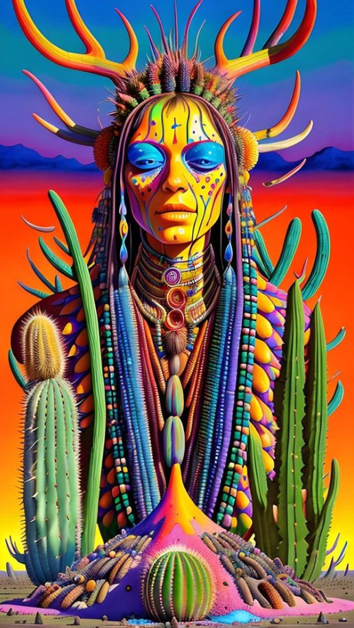 Visionary Art   Women Cactus Wallpaper