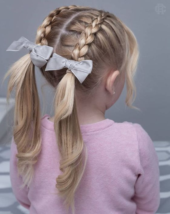 Hair Styles For Kids   Lovely Blonde French Braids