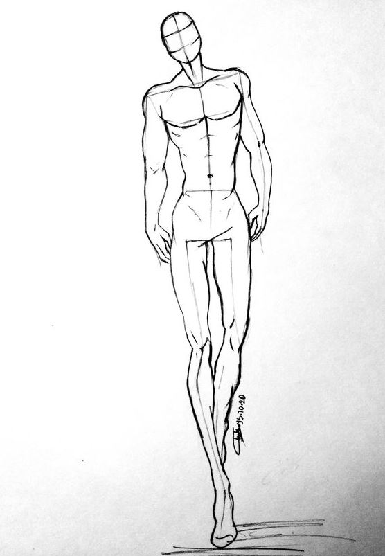 Male  Drawing Step By Step Fashion Male