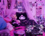 Kuromi Room   Sanrio Kuromi My Melody Emo Scene Anime Kawaii Sanrio Bedroom