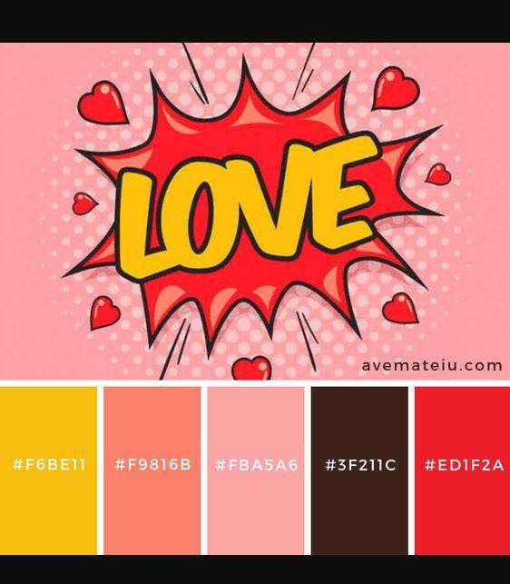 Love Pop Art Color Palette 194 Ave Mateiu