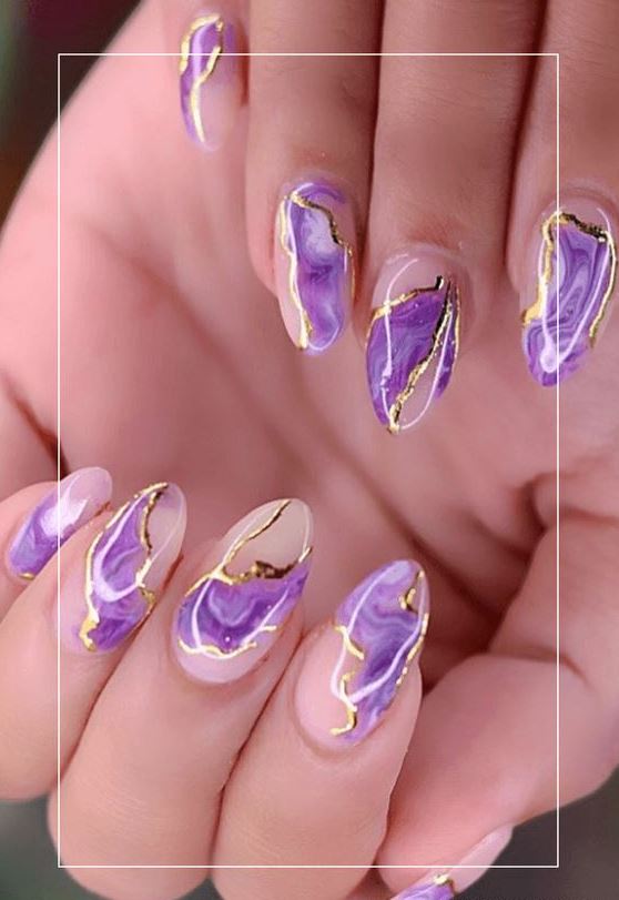 Nails Gel X   Stunning Purple Amethyst Nail Designs That Will Make You Feel Like Royalty