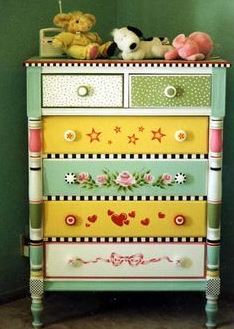 Whimsical Painted Furniture   Clever Ways To Restore An Old Dresser