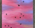 Y2k Painting Ideas Easy   Sky Art Painting Sunset Canvas Painting Canvas Painting