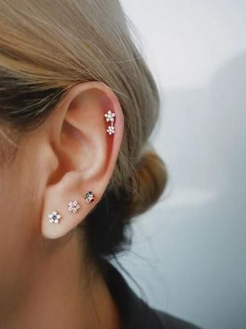 Cartilage Earring   Ear Piercings Earring Inspiration FLower Earrings Studs Diamond Earring Studs Earings Piercings Ear Jewelry