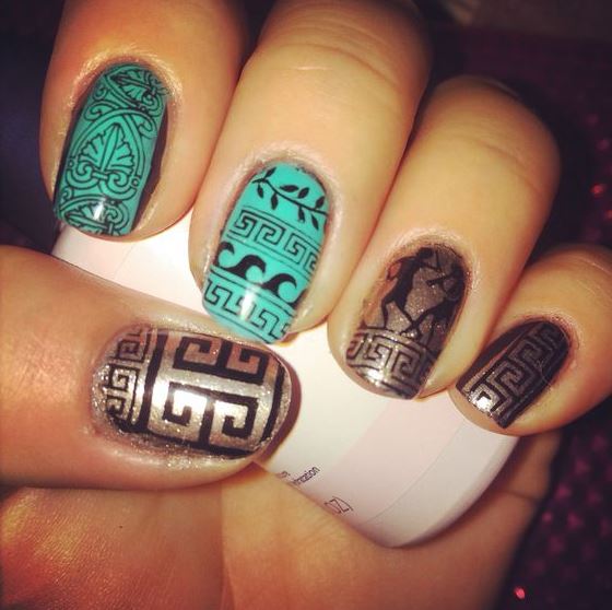 Greek Goddess Nails   Stamping Nail Art Nail Stamping London  Nail Art Designs Nail Polish Designs Fashion