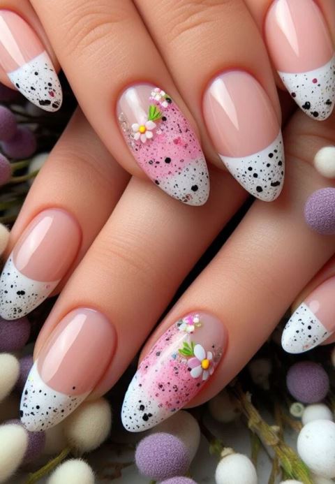 Speckled French Easter Tips Ideas