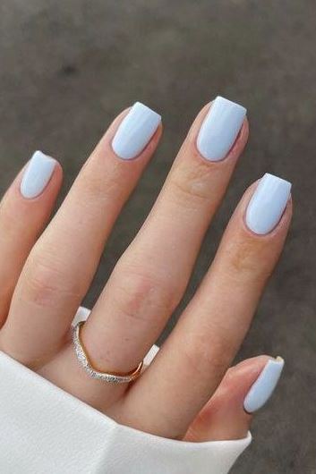 Spring Blue Nails   Sky Blue  Nail Color Trends Spring Nail Colors Nail Colors Nail Colors For Skin Baby Blue