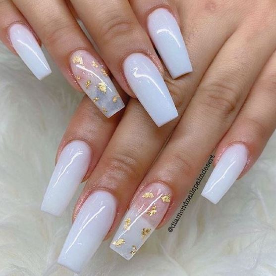 Coffin Nails Designs   Fancy White Coffin Nails Designs Gold Acrylic Nails White Coffin Nails Coffin Nails Designs Gold Nails Long Acrylic Nails Coffin Pink Acrylic Nails