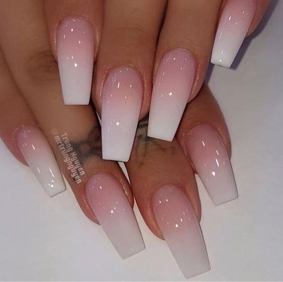 Coffin Nails   Latest Ombre Nail Ideas Long Nails Acrylic Nails Coffin Short Acrylic Nails Coffin Pink Pink Acrylic Nails White Nails Ombre Acrylic Nails