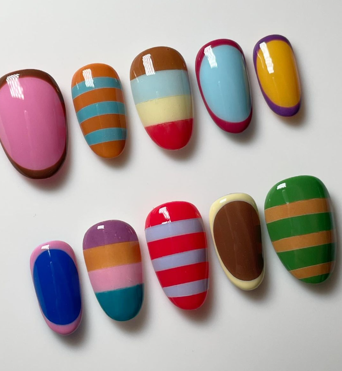 Awesome Trendy Summer Nail Art Photo