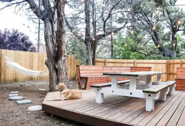 Wood Fence Ideas   Attach A Hammock To The Fence