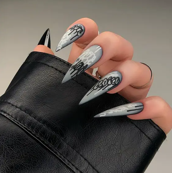 Autumn Nail Trends   Gothic Flame Art