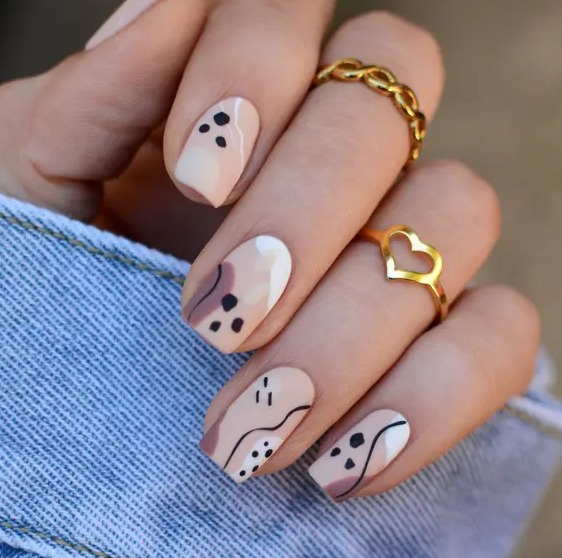 Autumn Nail Trends   Soft Abstract Elegance