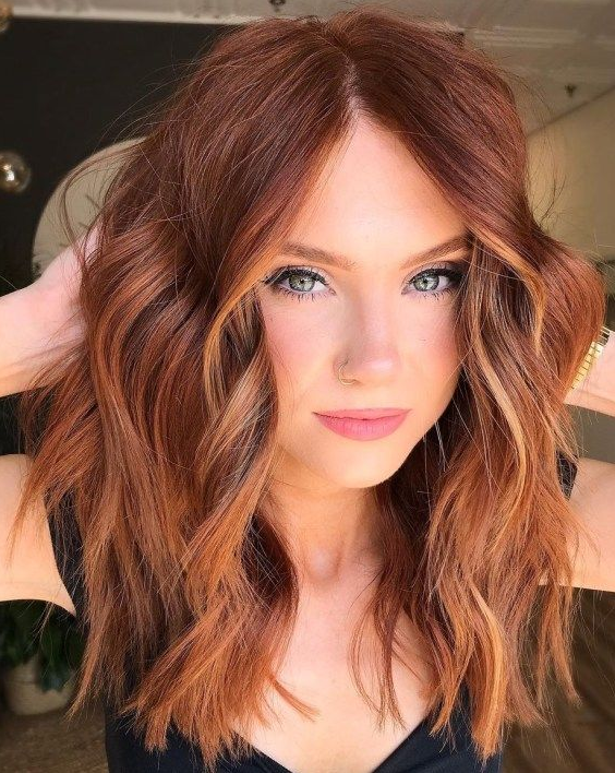 Newest Long Red Hair Trends Light Red Highlights On Red Hair Pinkish Brown Hair Red Copper Hair Light Red Hair Light Auburn Hair Natural Red Hair Ginger Hair Color Shades Of Red Hair Hair Color Auburn