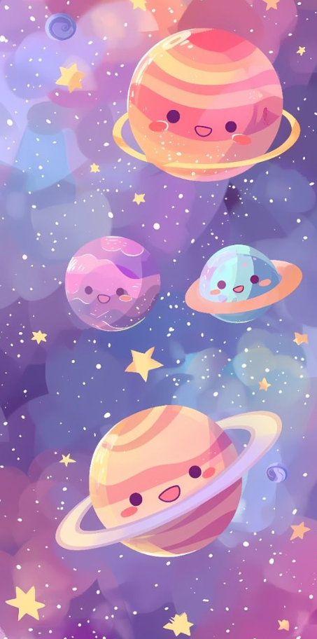 Planet   100+ Best Kawaii IPhone Wallpapers