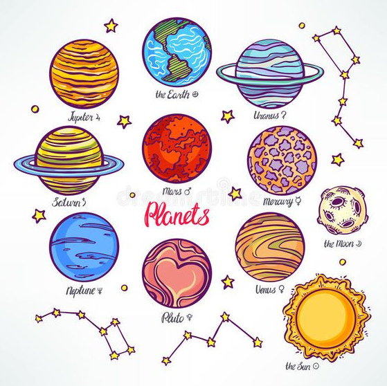 Planet   Planets Of The Solar System Stock Illustration