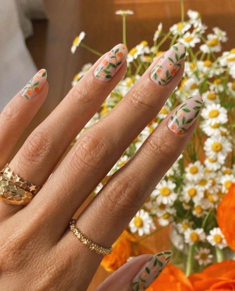 These Floral Back To School Nails