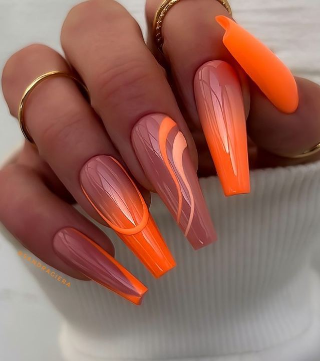 Bold Orange Ombre