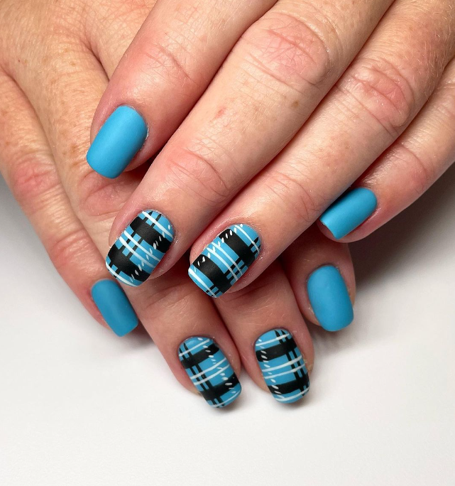 Bright Blue Plaid