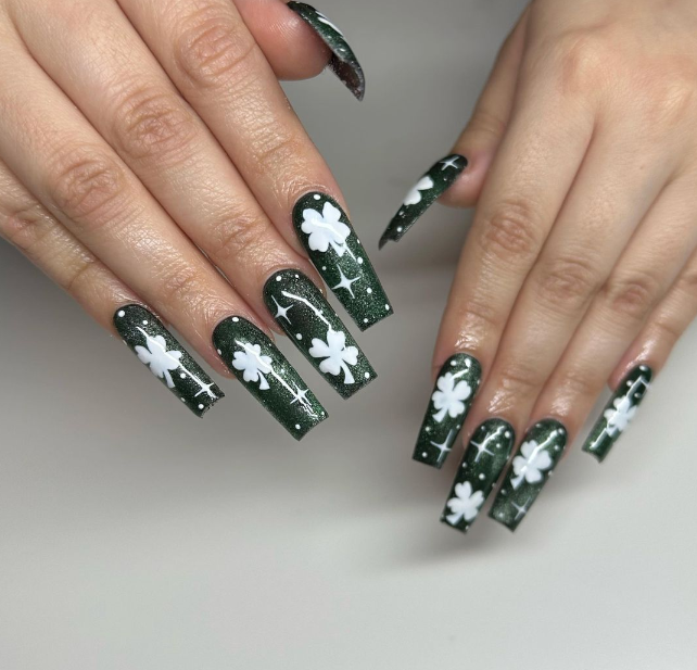 Enchanting Green With Floral Accents