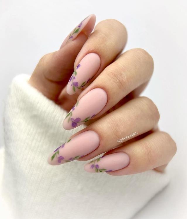 Floral Matte Nude