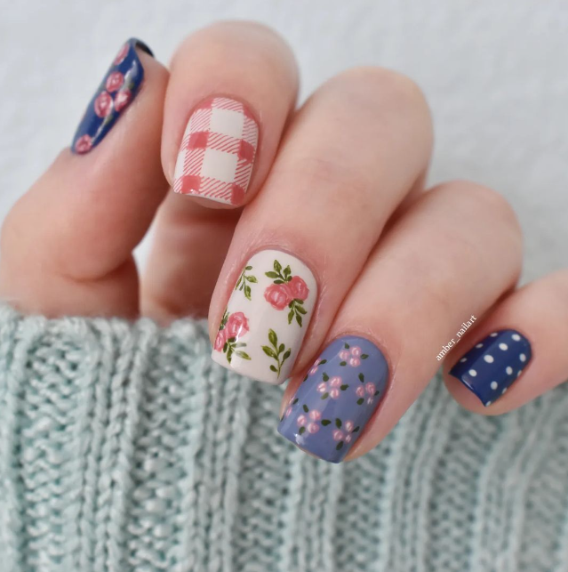 Floral And Plaid Mix