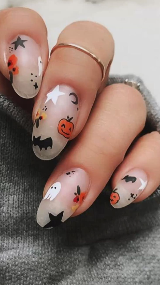 Halloween Inspired Nails Halloween Nails Short Halloween Nails Ideas Halloween Nails Acrylic Halloween Nails Simple Halloween Nails 2024