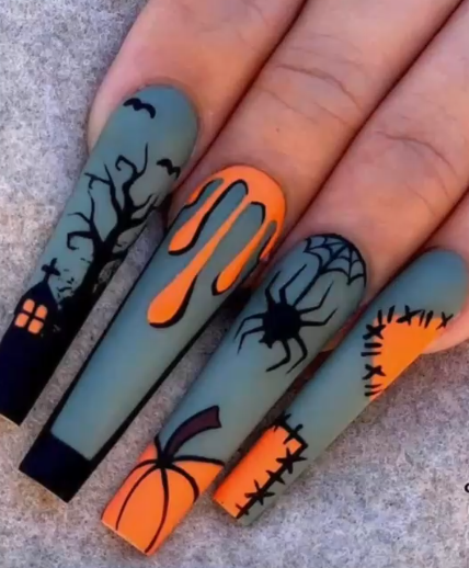 Halloween Nail Trends Acrilic Nails Fashion Nails Halloween Nails Nails Luxury Nails Trendy Nails