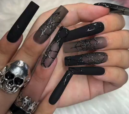 Halloween Nail Trends Black Nails Trendy Nails Acrilic Nails Fashion Nails Halloween Nails Nails Luxury Nails