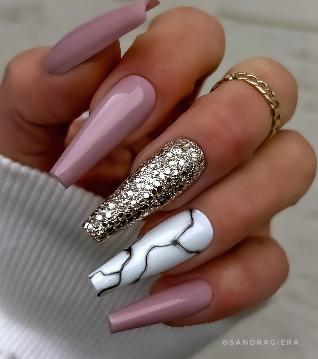 Mauve And Marble Elegance