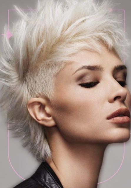 Pixie Mohawk With Blond Color Gallery