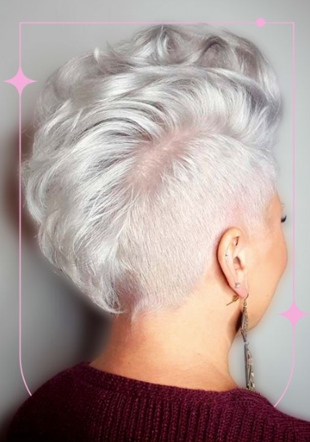 Pixie Mohawk With Blond Color Inspiration