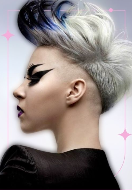 Pixie Mohawk With Rich Color Inspirations