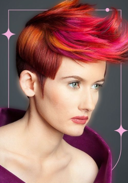 Pixie Mohawk With Rich Color Photos