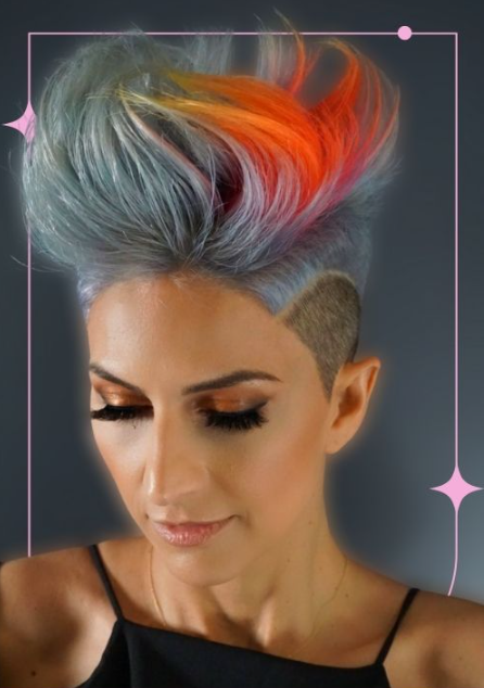 Pixie Mohawk With Rich Color Picture